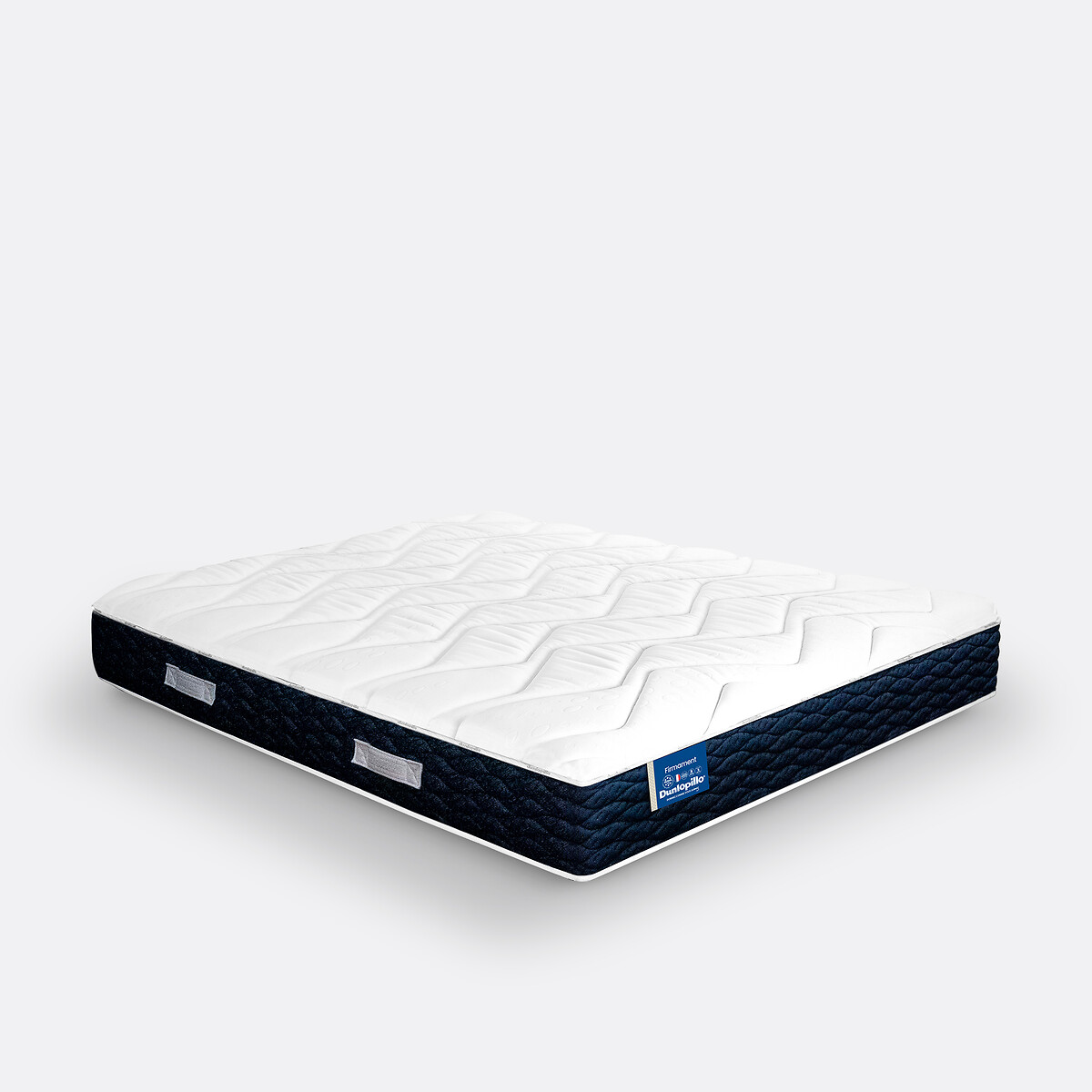 Matelas Firmament mousse aérial 2.0® ferme H22 cm blanc/bleu, DUNLOPILLO