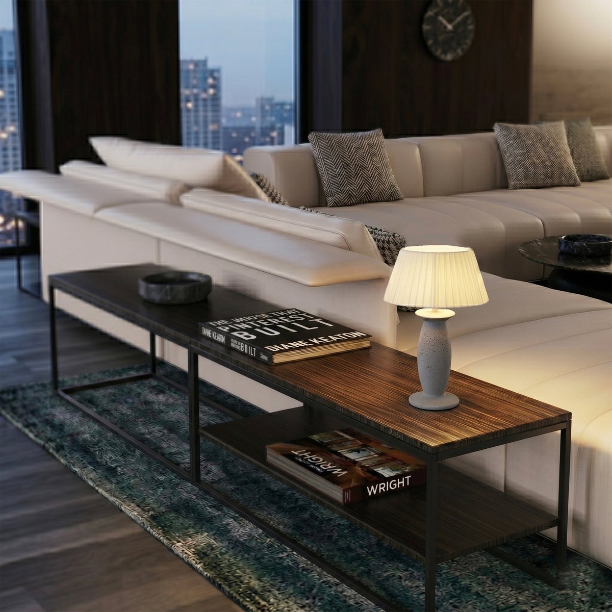 Lampe de table d'intérieur en marbre noir avec ampoule LED rechargeable blanc chaud dimmable PING BLACK MARBLE H32,5 cm gris, LUMISKY