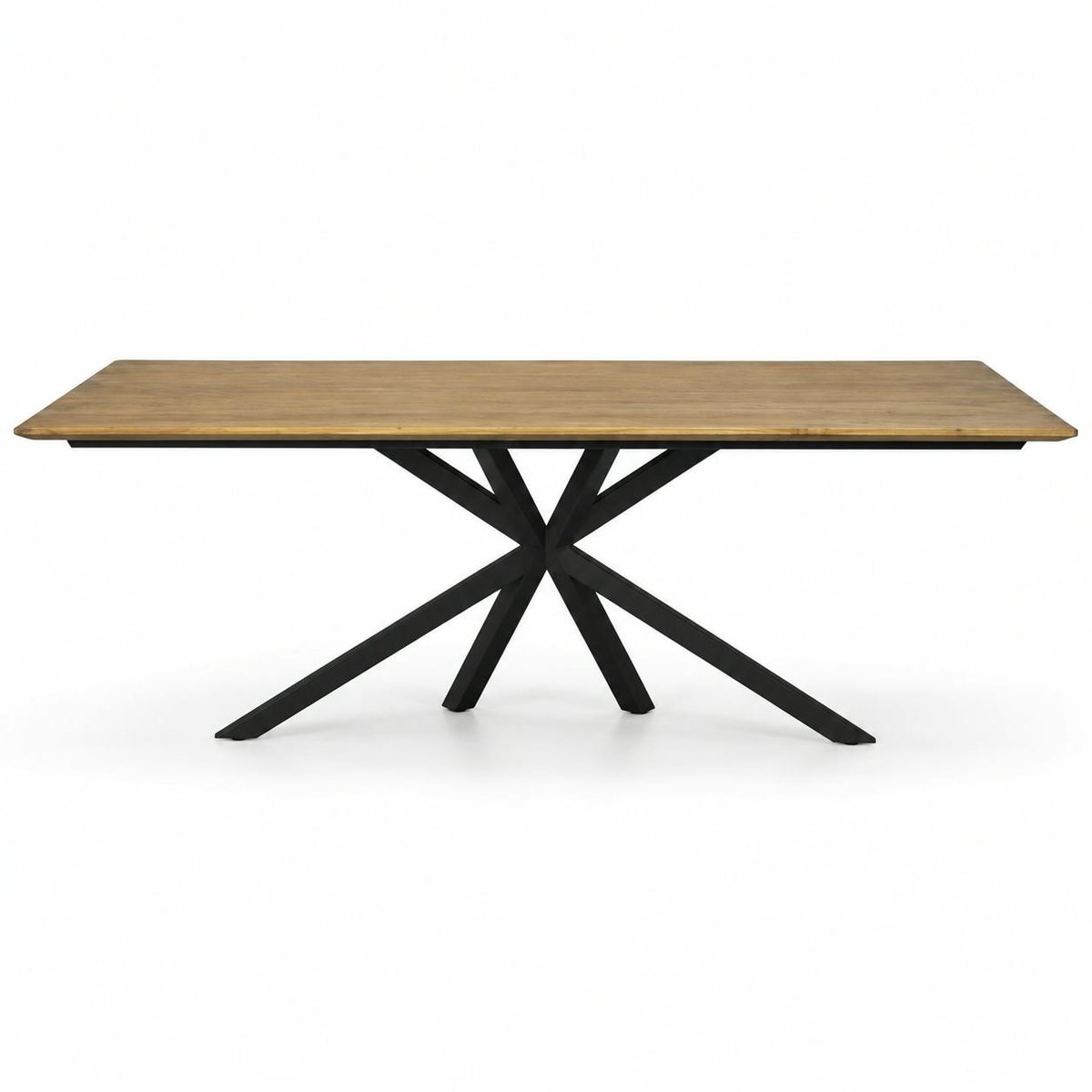 Table pied central en bois de teck recyclé 2 m DEPOK bois naturel, PIER IMPORT