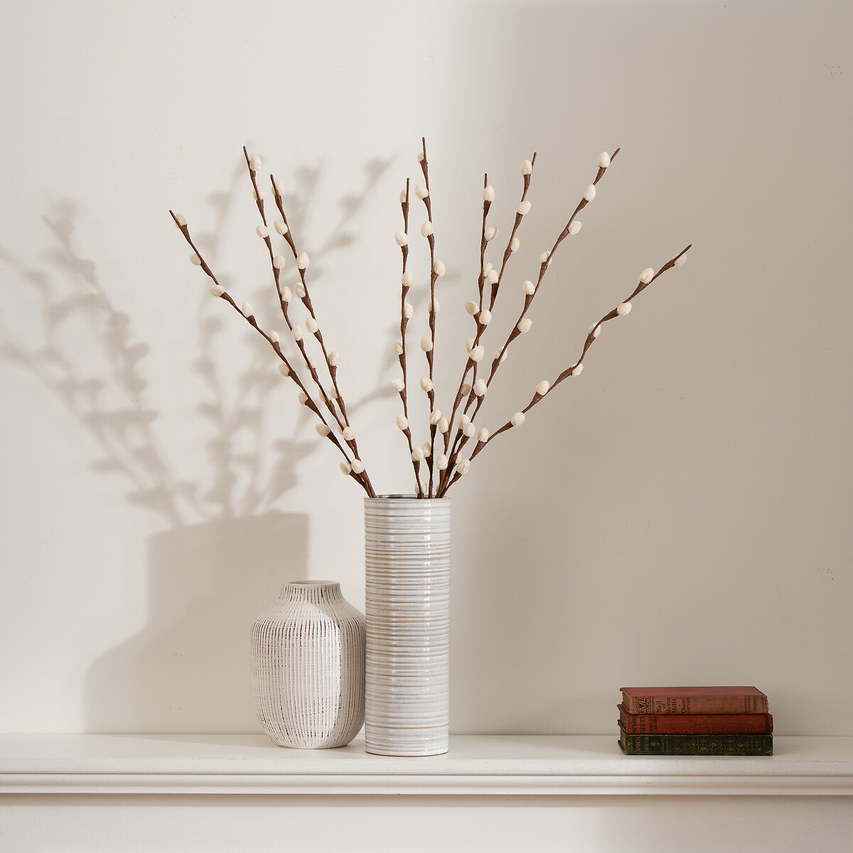 Set of 3 Artificial Pussy Willow Branches natural, SO'HOME