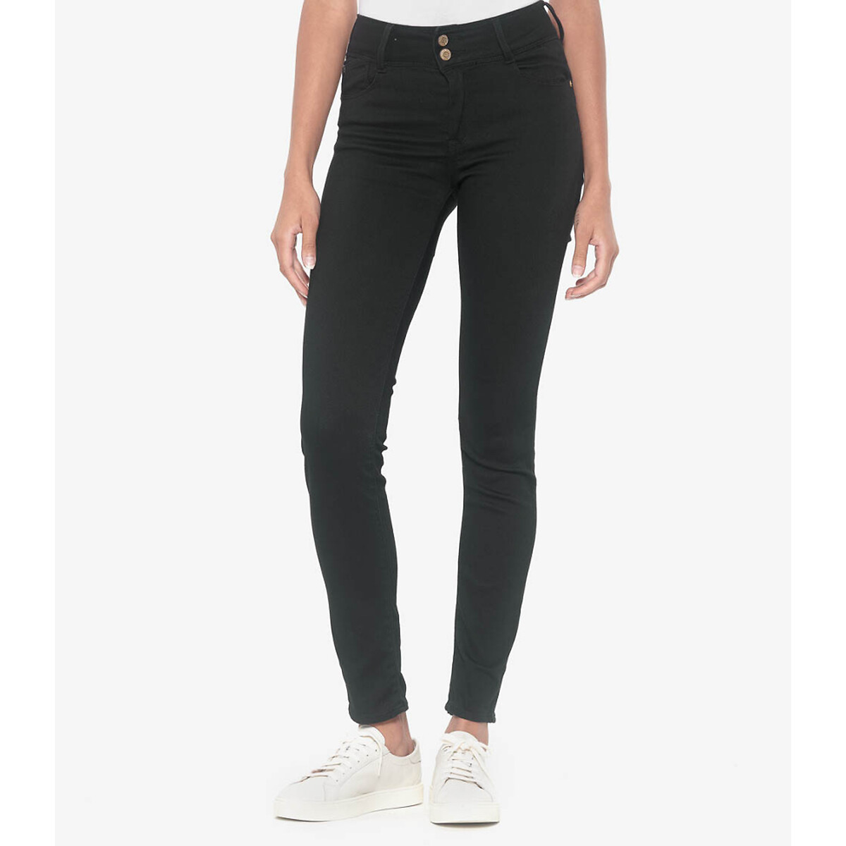 Slim Fit Jeans in Mid Rise black, LE TEMPS DES CERISES