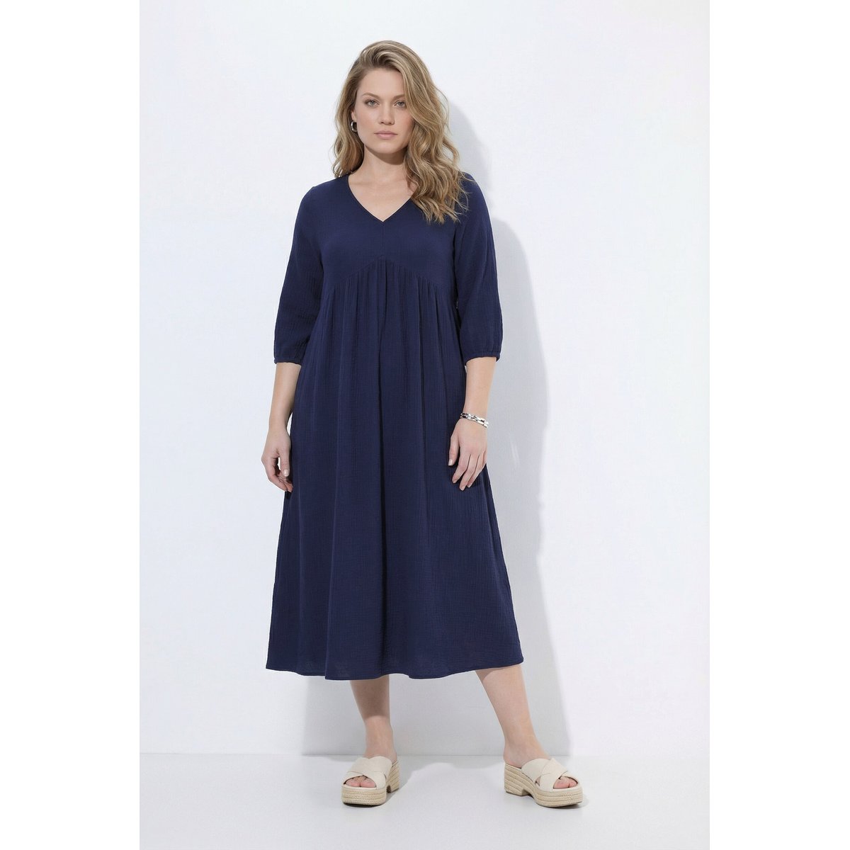 Robe en mousseline marine, ULLA POPKEN