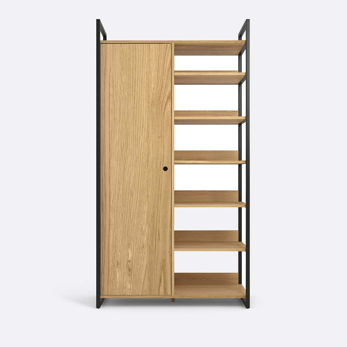 Module armoire 1 porte penderie 6 étagères HIBA bois/métal, LA REDOUTE INTERIEURS