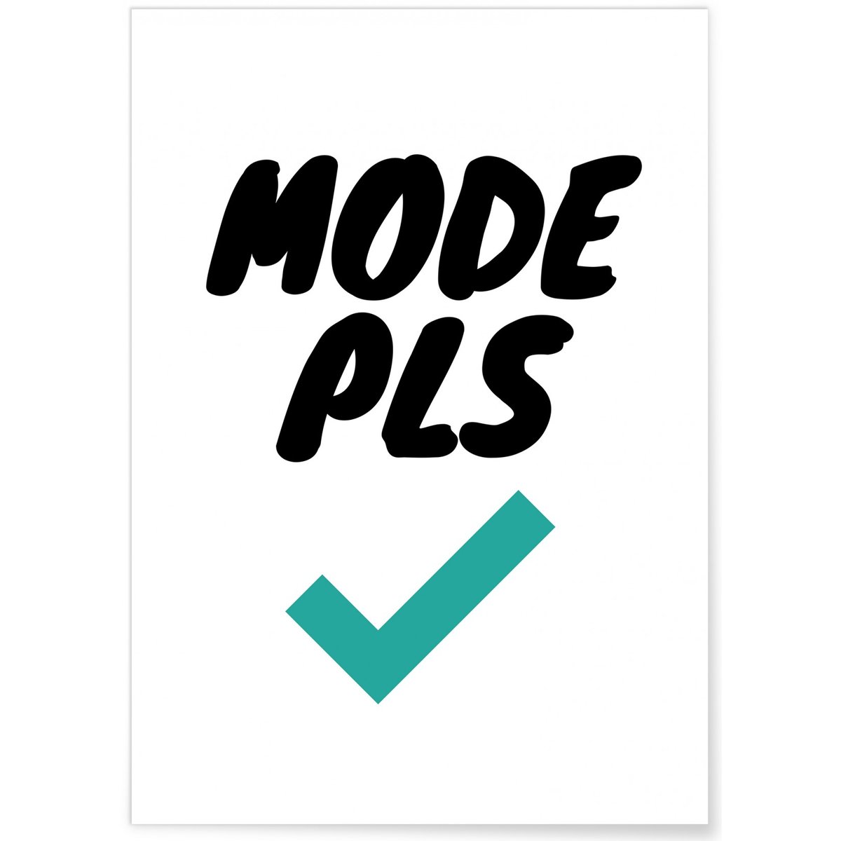 Affiche Mode PLS blanc, L'AFFICHERIE