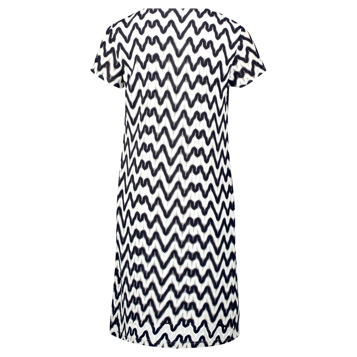 Robe d'été à encolure en v bleu/blanc, BETTY BARCLAY