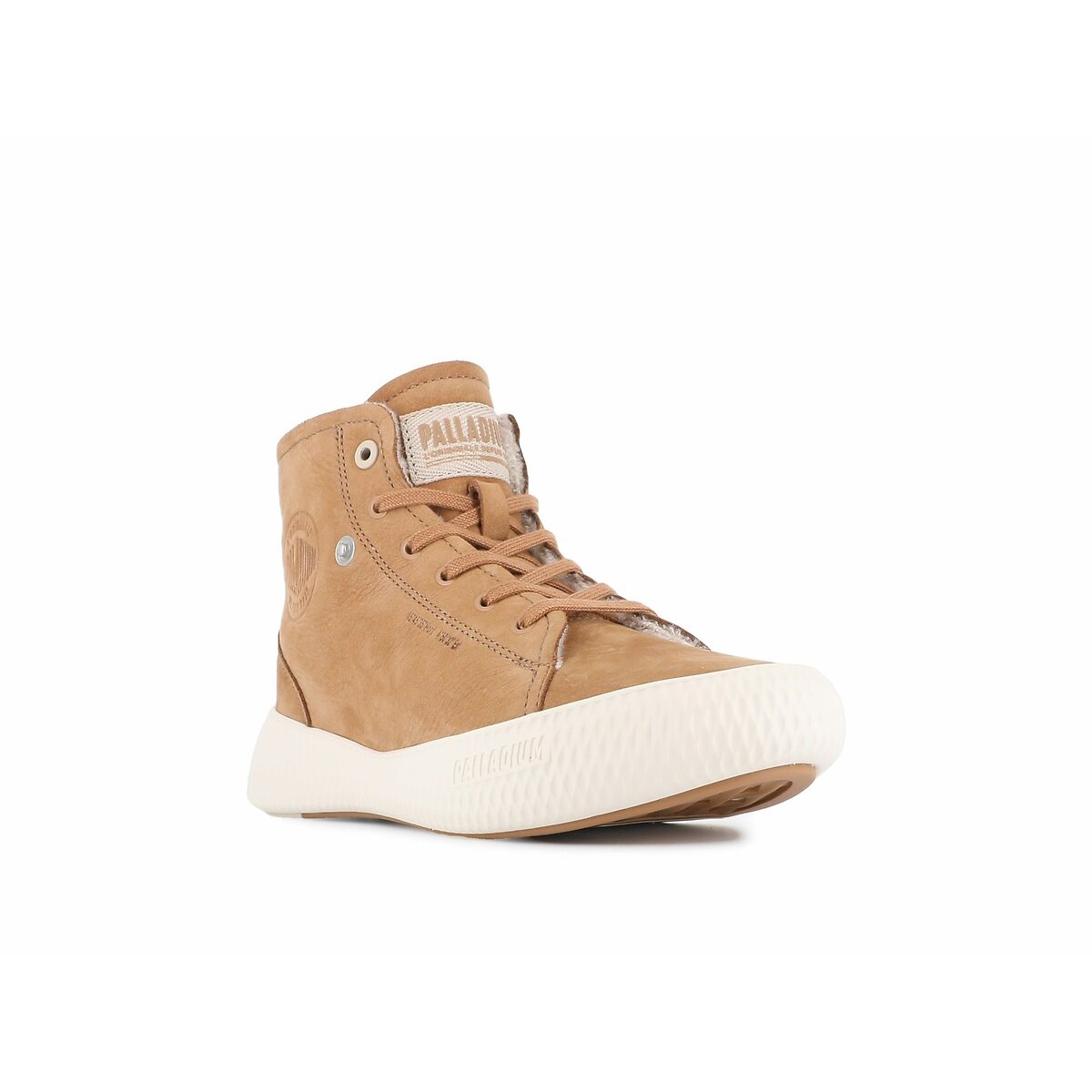 Baskets hautes fourrées en cuir Pallanova Chukka camel, PALLADIUM