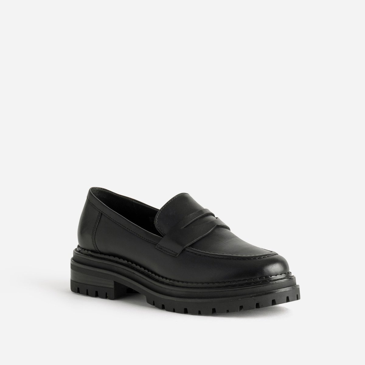 Mocassin en cuir JAHINO. noir, ERAM