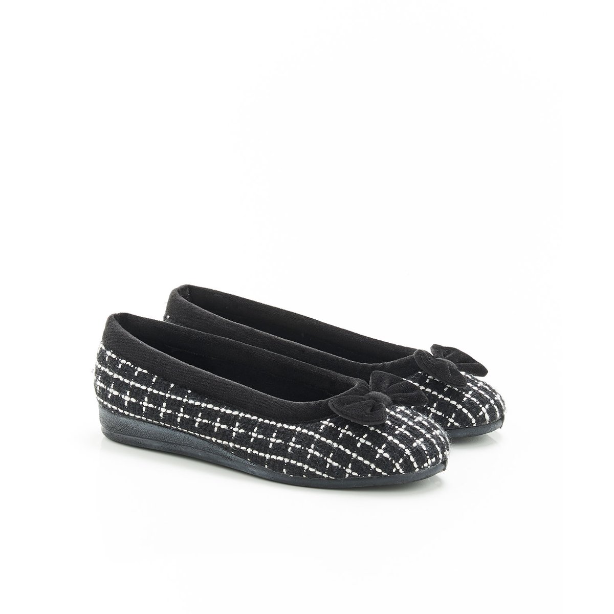 Ballerines Thermolactyl noir carreaux, DAMART