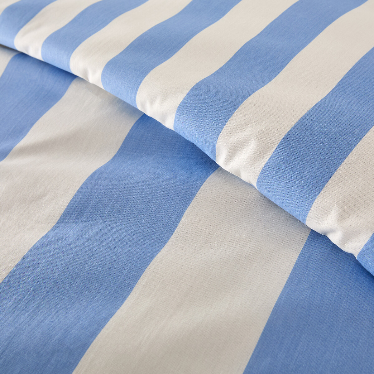 Funda nórdica de algodón, HENDAYE BLEU rayas azules, LA REDOUTE INTERIEURS