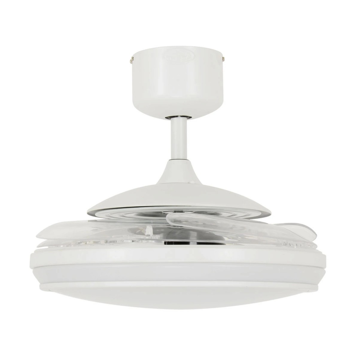 Ventilateur  plafond  EVO blanc -  transparent, BOUTICA-DESIGN