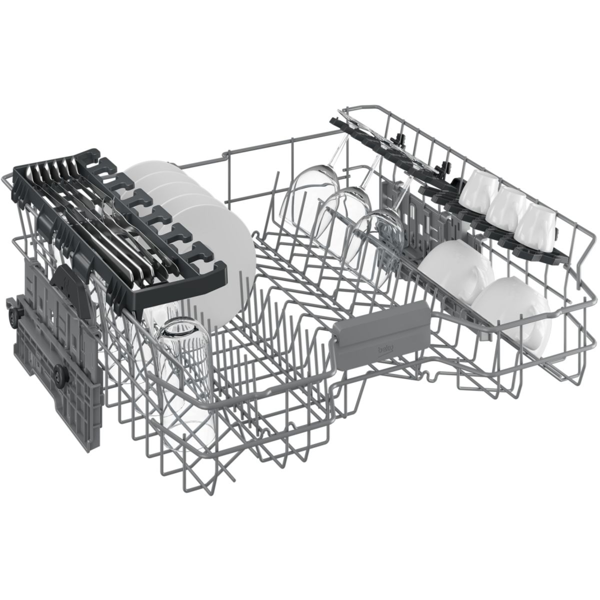 Lave vaisselle encastrable BDIN16430 Glissières couleur unique, BEKO
