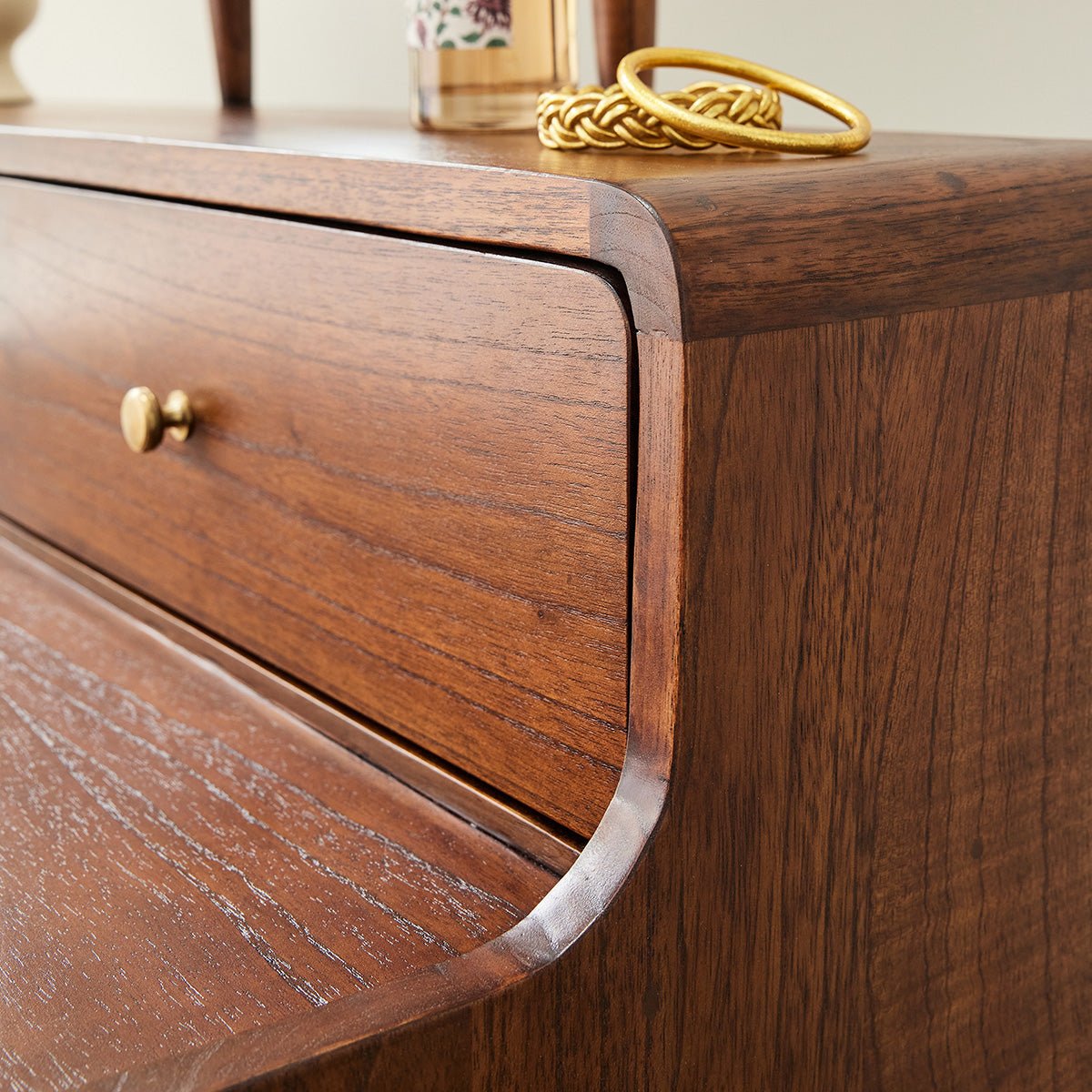Coiffeuse en bois massif VINTAGE marron, BERAH GETAH