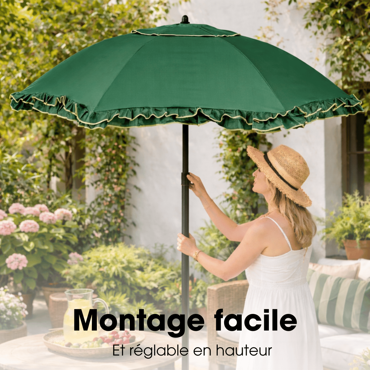 Parasol vert, MICA DECORATIONS