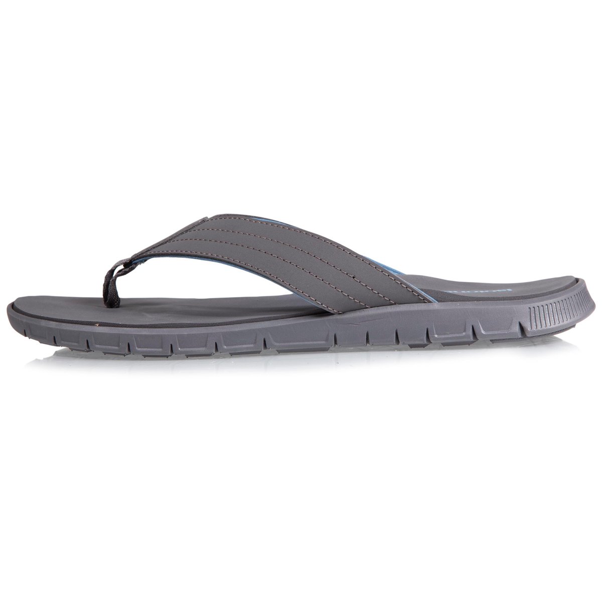 Tongs sandales plage d'été, semelles eva légères et confortable gris, ISOTONER