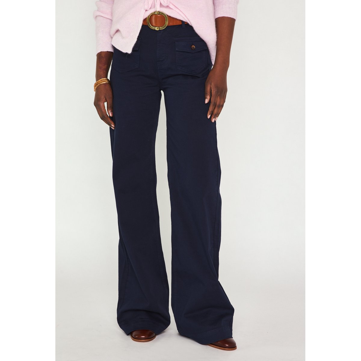 Pantalon large TIAGO marine, Maison 123