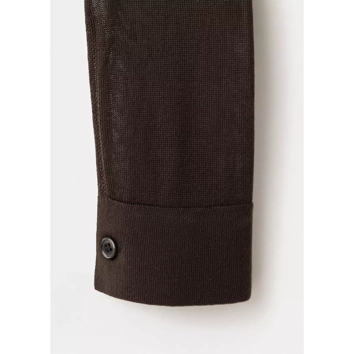 Cardigan lyocell croisé chocolat, MANGO