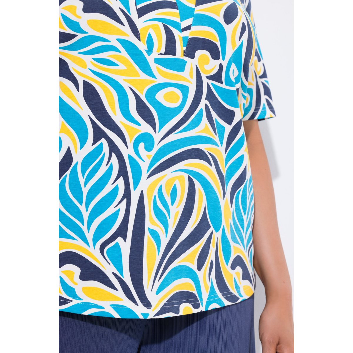 T-shirt esprit tunique aqua turquoise, ULLA POPKEN