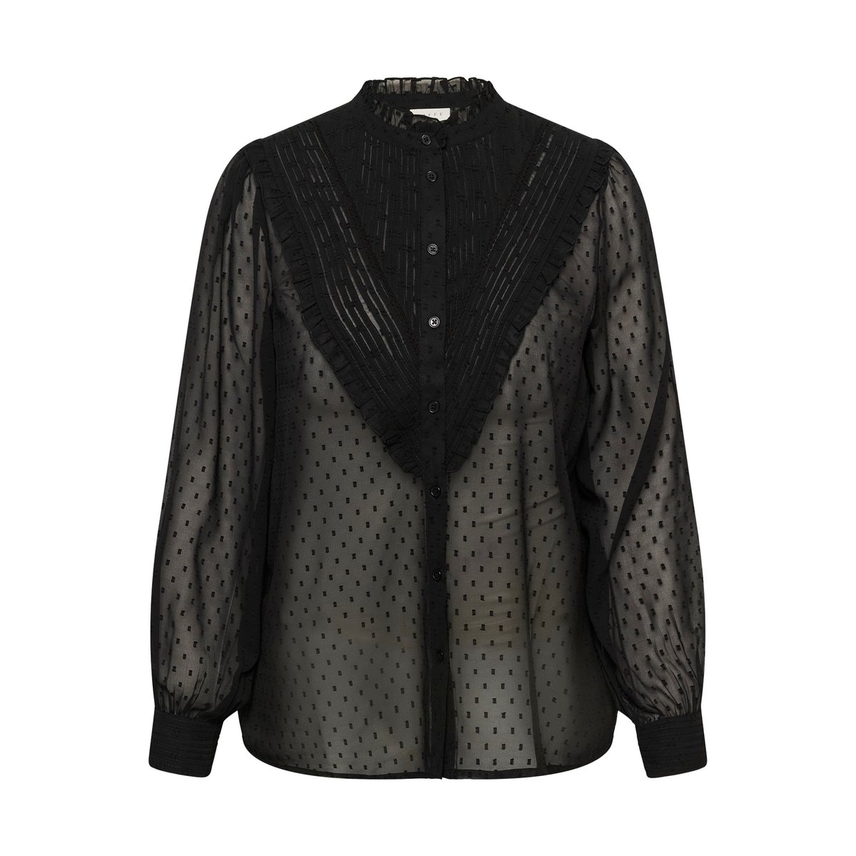 Chemise à manches longues noir black deep, KAFFE CURVE
