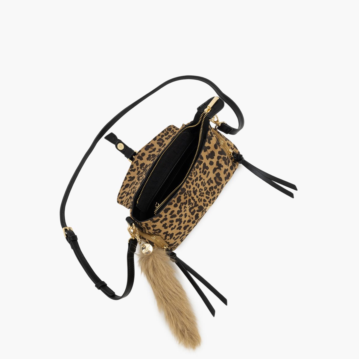 Petit sac porté épaule léopard Tyler doré, LOLLIPOPS