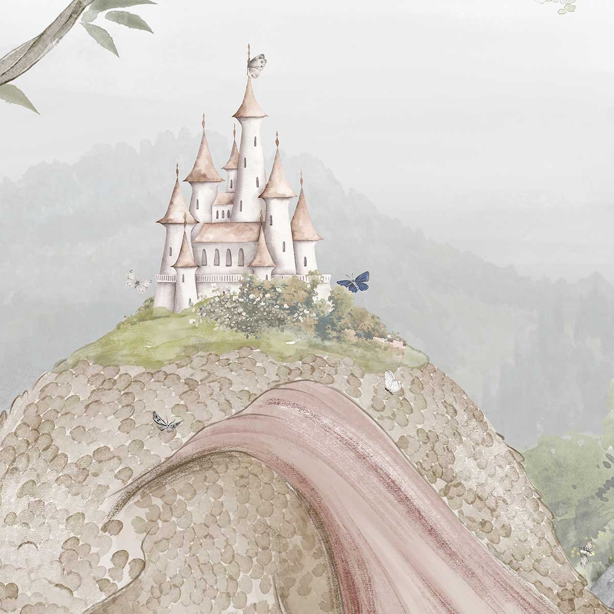Papier peint chambre garçon La Forêt Enchantée du Dragon vert, HEXOA