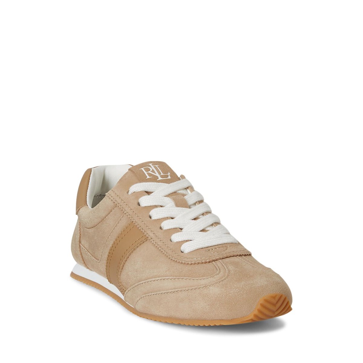 Baskets en cuir suède, DANI taupe, LAUREN RALPH LAUREN