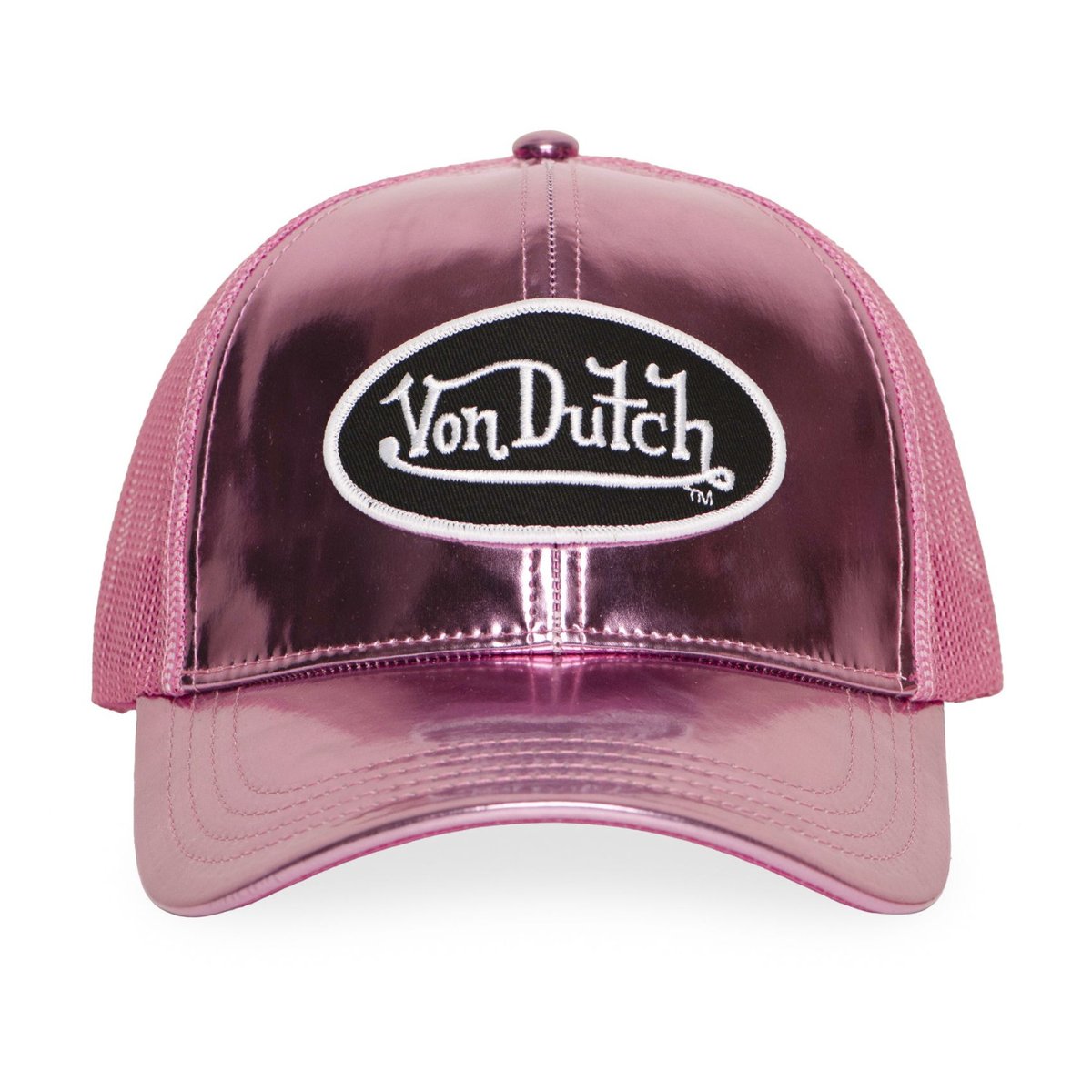 Casquette trucker Shiny rose/noir/blanc, VON DUTCH