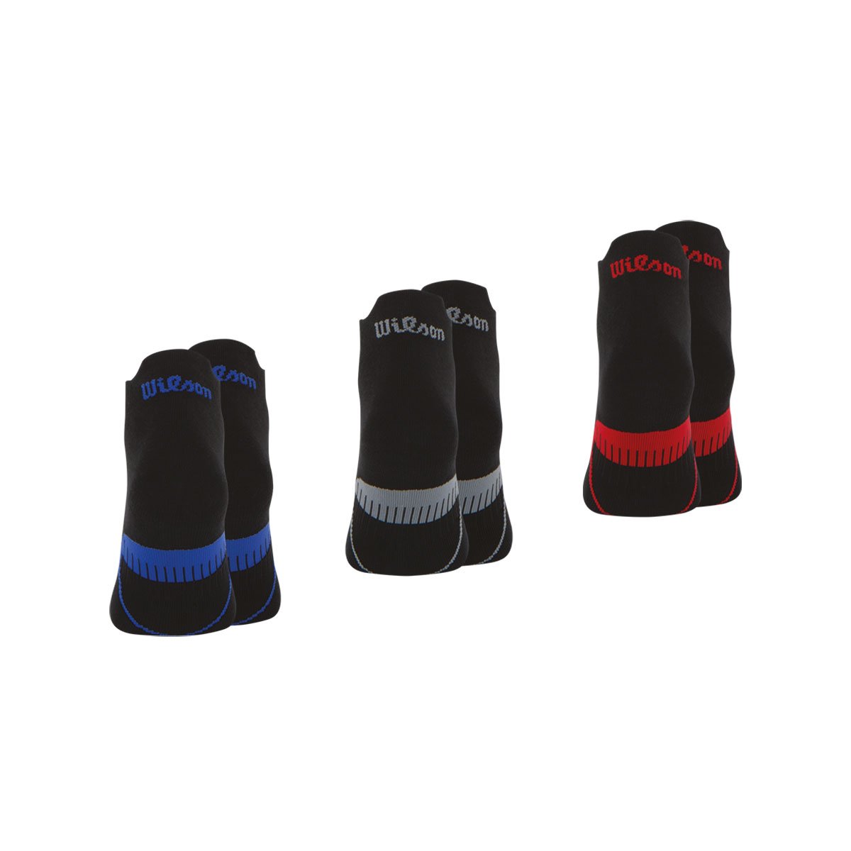 Mi-chaussettes, lot de 3 paires noir-noir-noir, WILSON