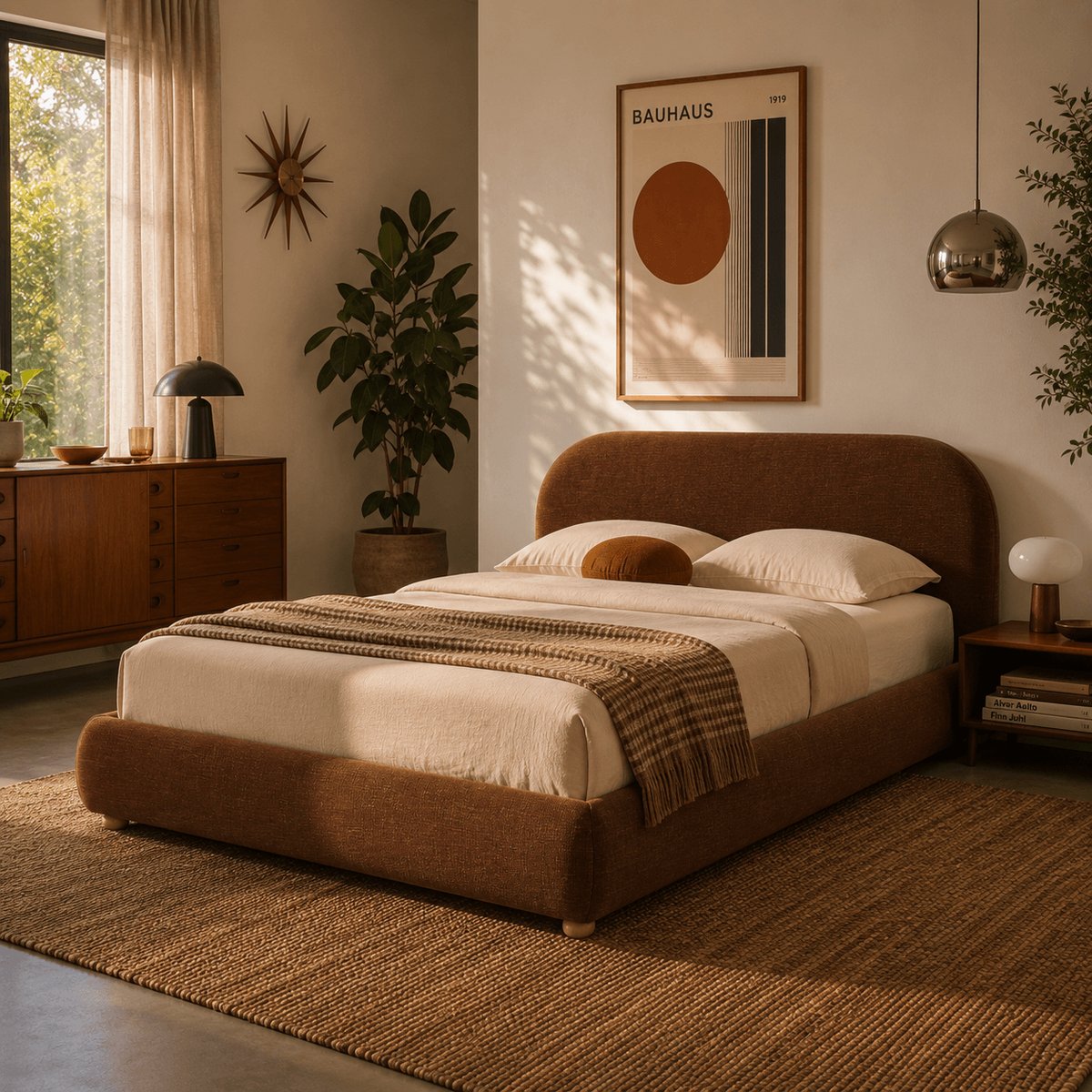 Lit coffre avec sommier relevable JELLY marron, SORELH