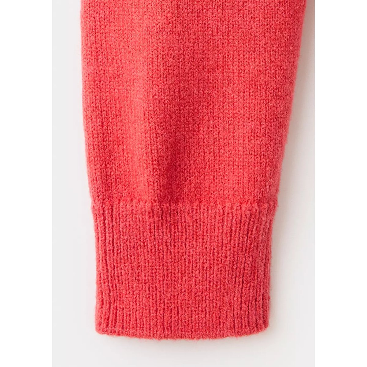 Pull en maille à col rond corail, MANGO