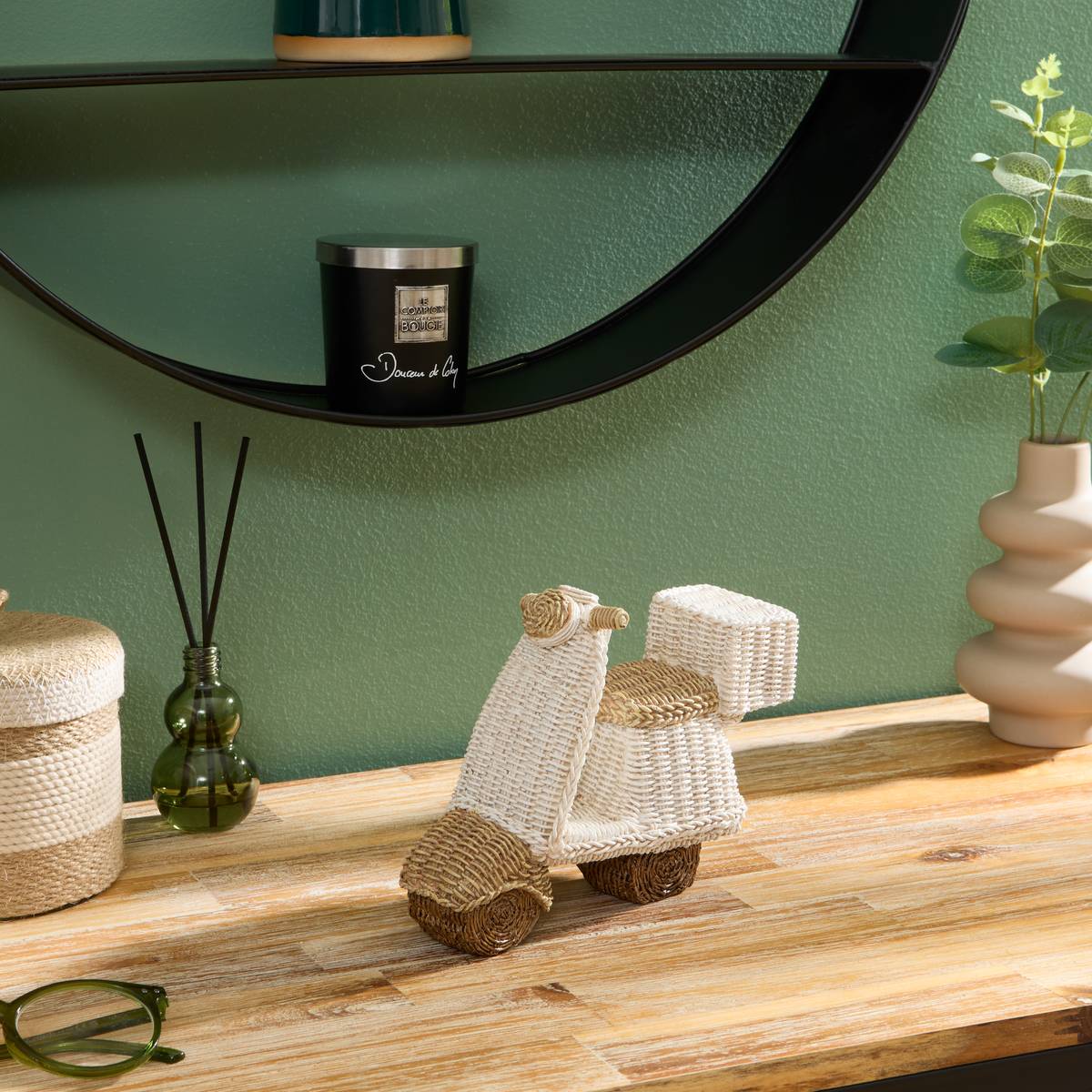 Objet décoratif scooter VIVIA blanc, ATMOSPHERA