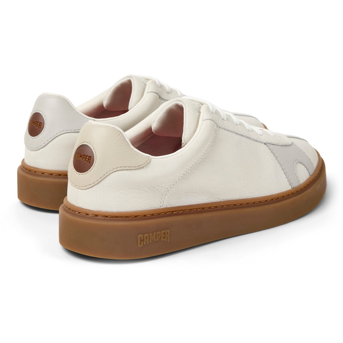 Baskets Runner Twentyfive Twins Smooth Leather blanc naturel, CAMPER