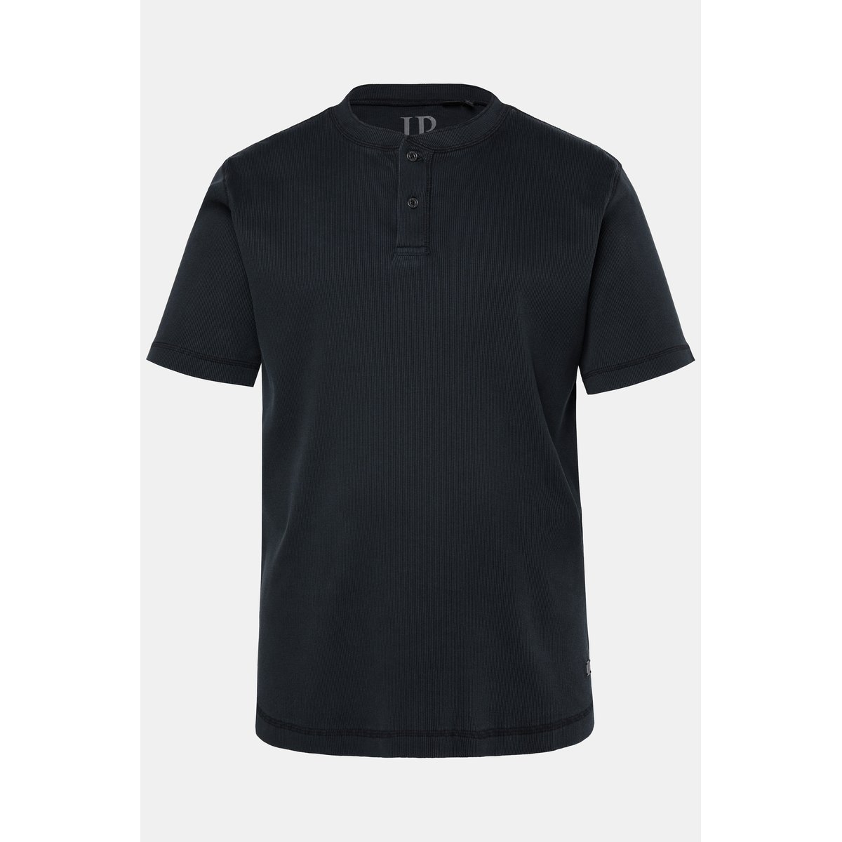 Henley en jersey côtelé. Manches courtes noir, JP1880