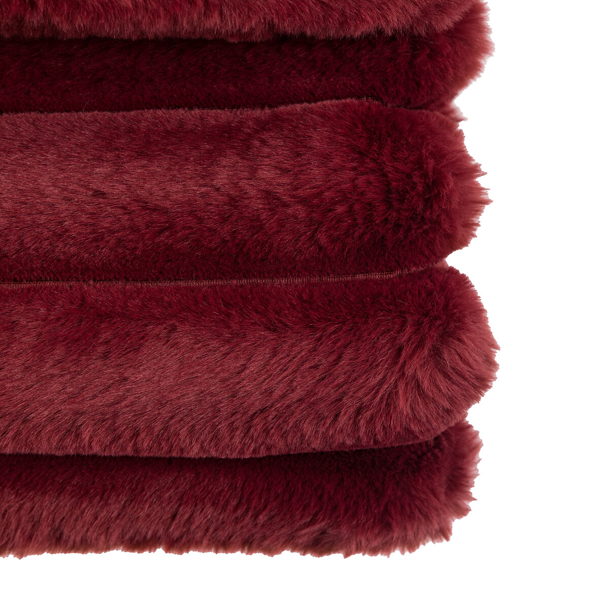 LuxeRib Faux Fur Throw purple, SO'HOME