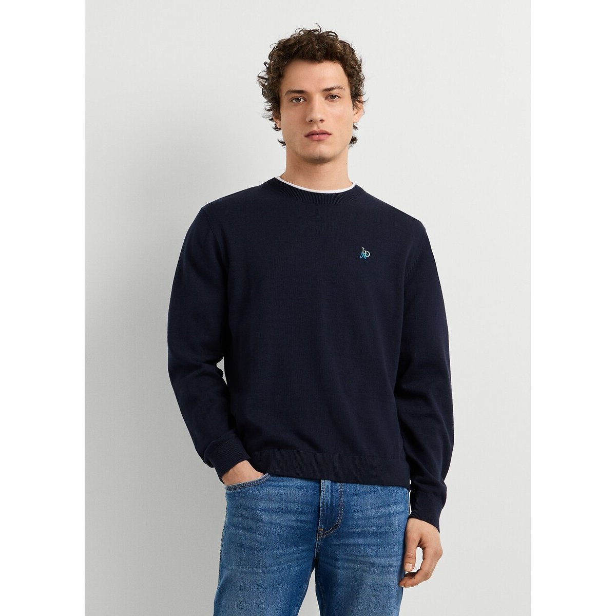 Pull col rond, DANIELS bleu profond, PEPE JEANS