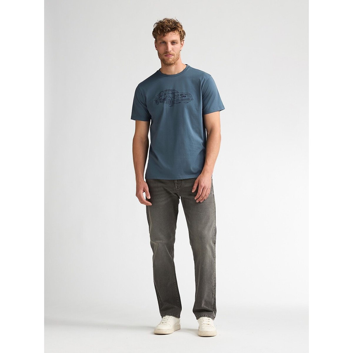 Porsche Short Sleeve Crew Neck T-Shirt storm blue, PETROL INDUSTRIES