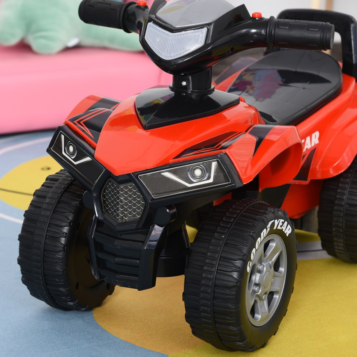 Voiture à glissière pour enfants Plastique rouge, HOMCOM
