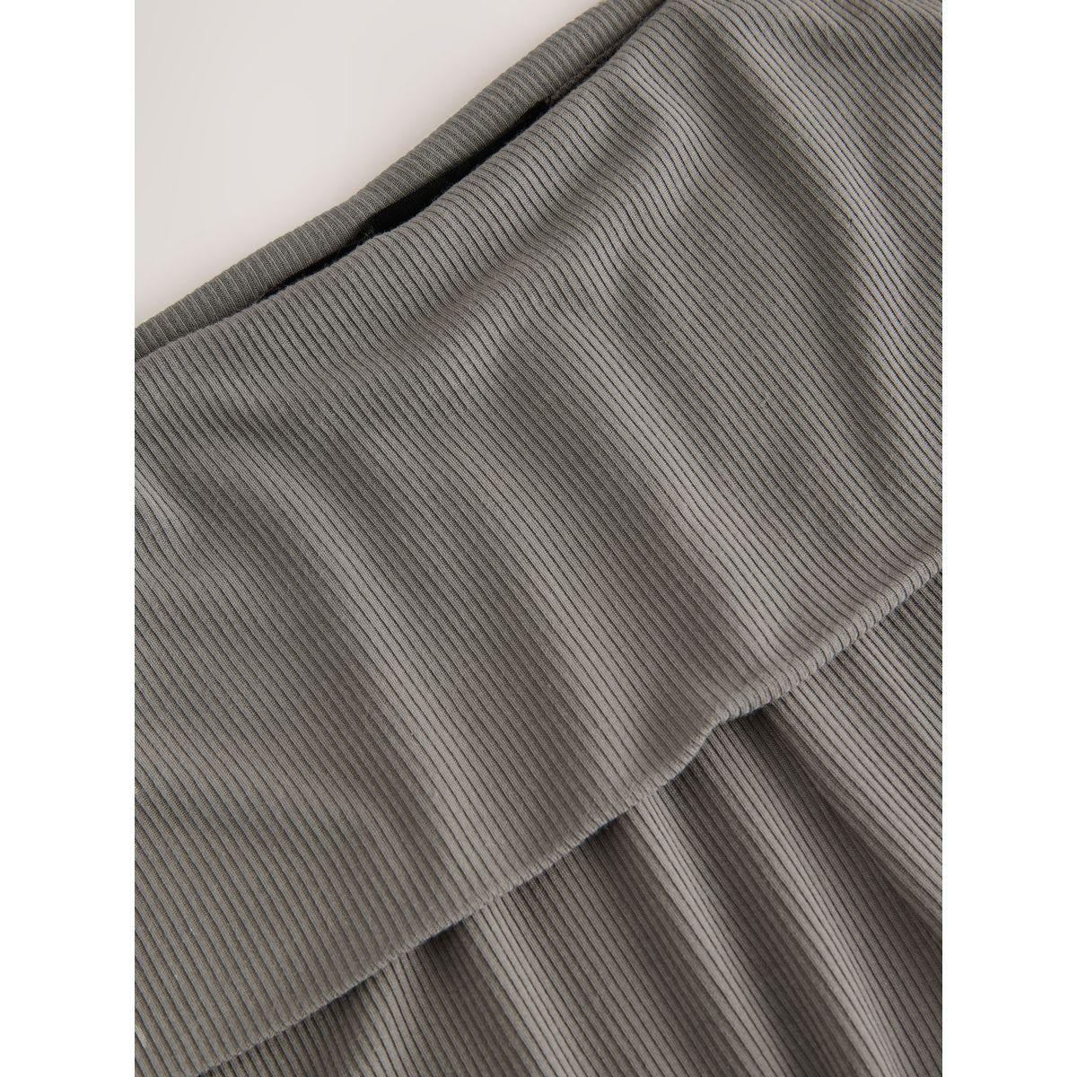 Legging large côtelé à taille rabattable vert olive, NEXT