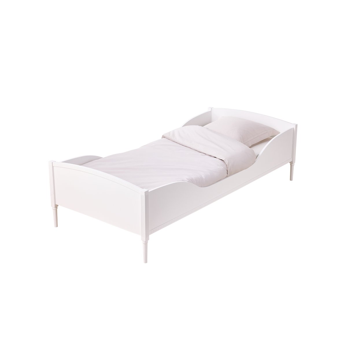Lit enfant 90x200 cm avec moulure Canopée blanc, VERTBAUDET