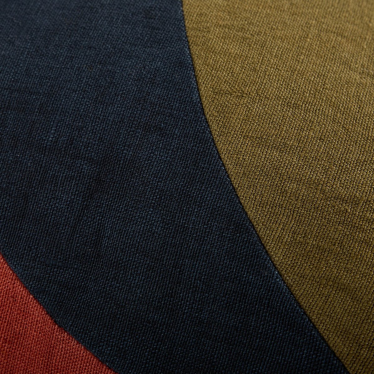 Coussin en lin et coton CLARISSE rose, bleu, bronze, HABITAT