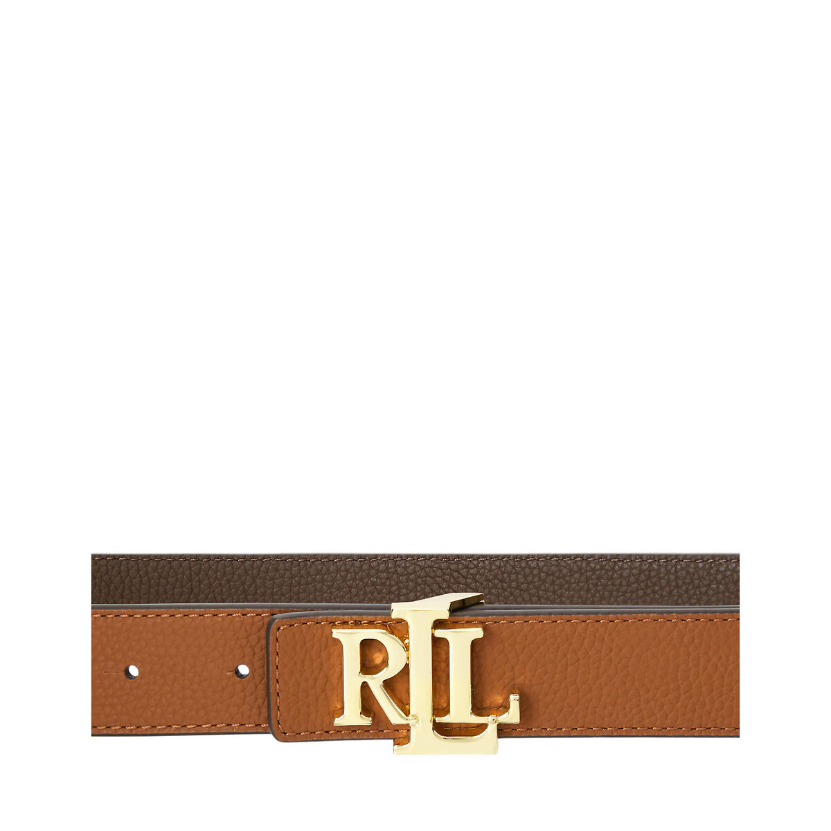 Ceinture réversible en cuir avec logo camel, LAUREN RALPH LAUREN