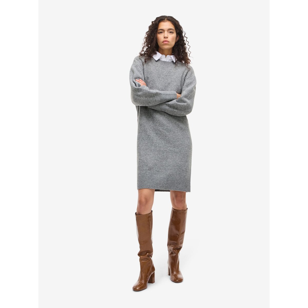 Mini-Robe medium grey melange, NOISY MAY