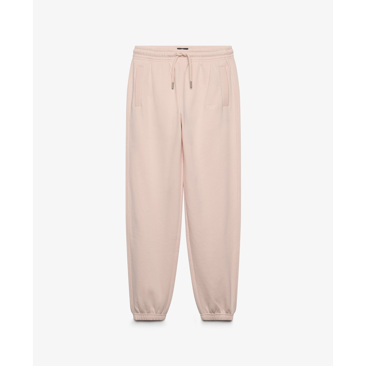 Joggers Signature à Poignets Brodés rose poudré, SUPERDRY