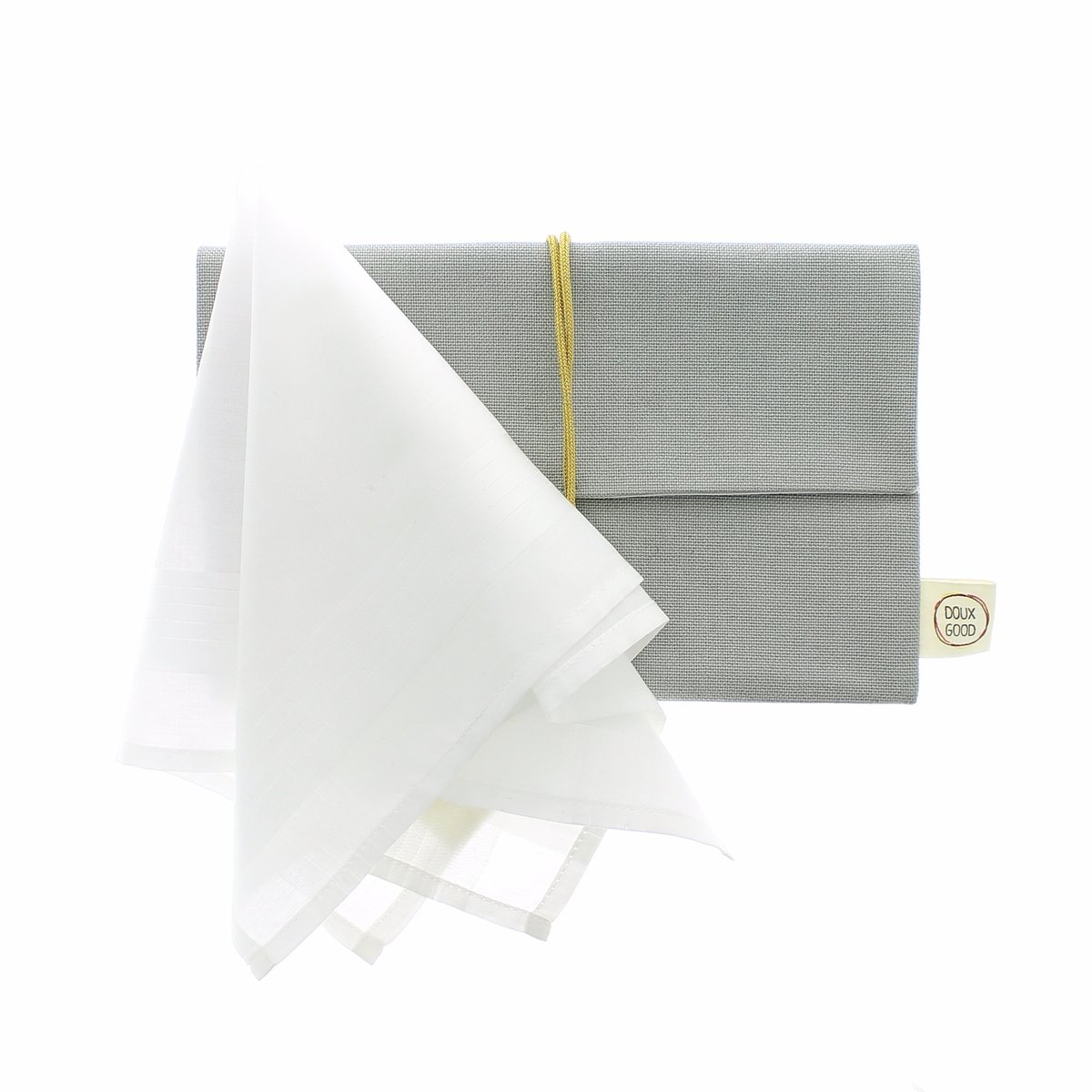 Pochette De 4 Mouchoirs Bio Collection couleur unique, DOUX GOOD