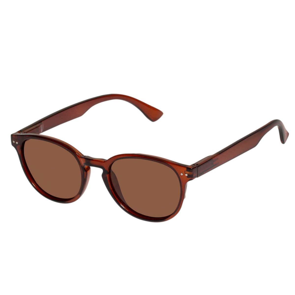 Lunettes de soleil incrustations métalliques brun café, ISOTONER