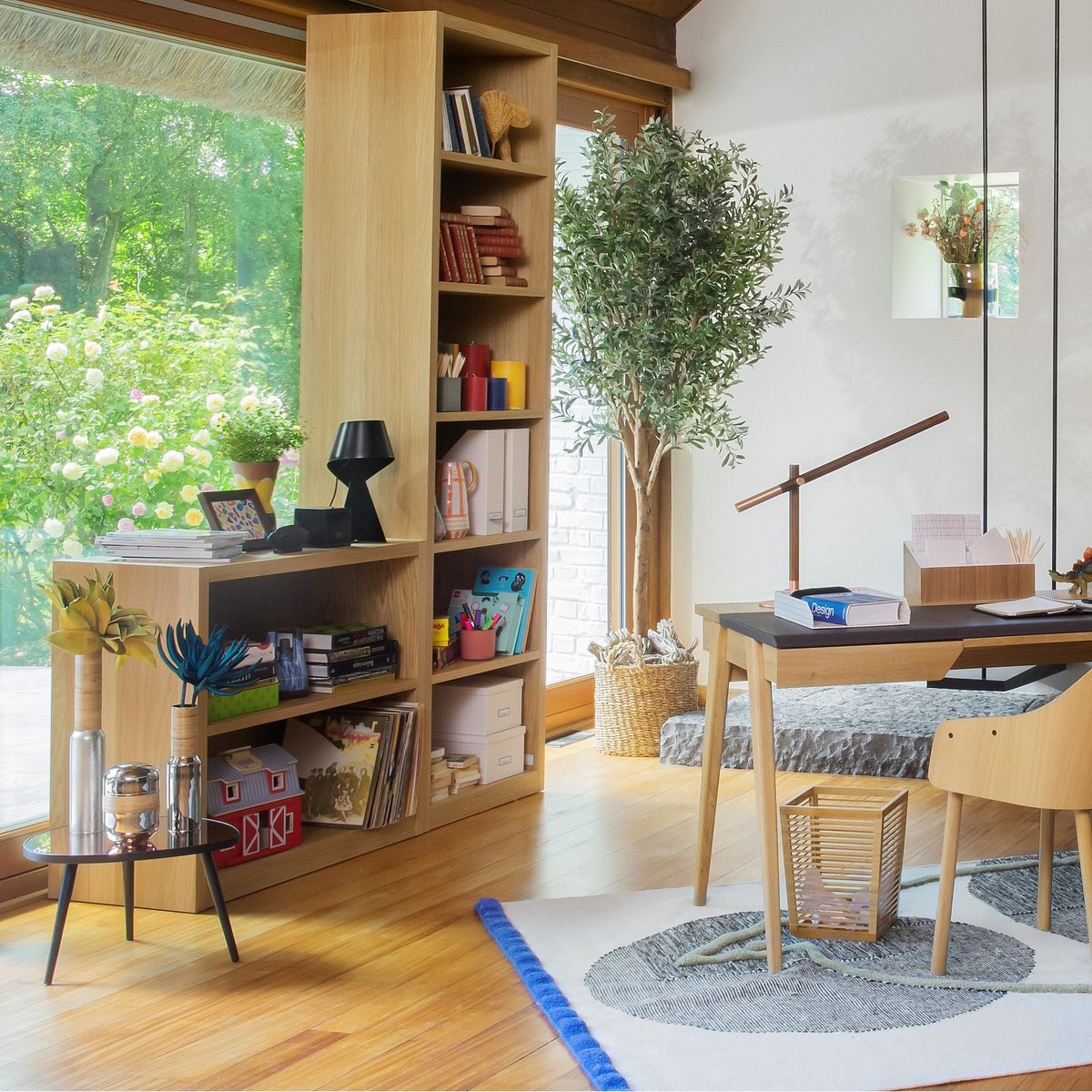 Bibliothèque bois CAMUS naturel clair, HABITAT