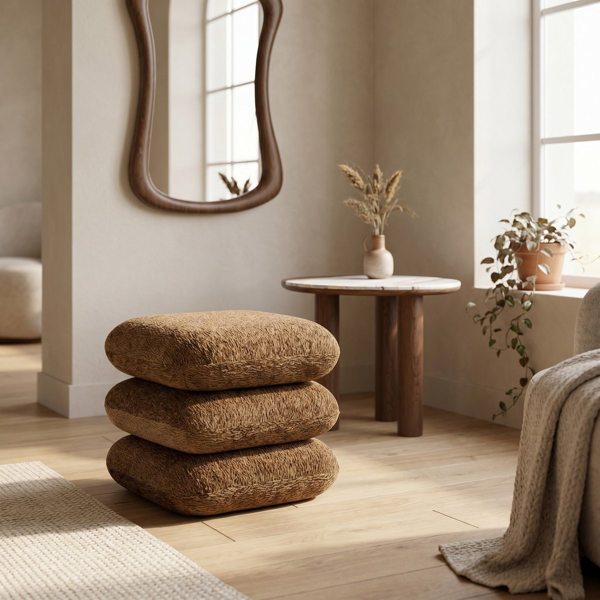 Tabouret pivotant, PEPINO marron, KARE DESIGN