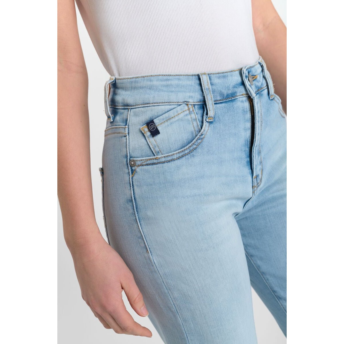 Jeans droite , longueur 34 blue, LE TEMPS DES CERISES