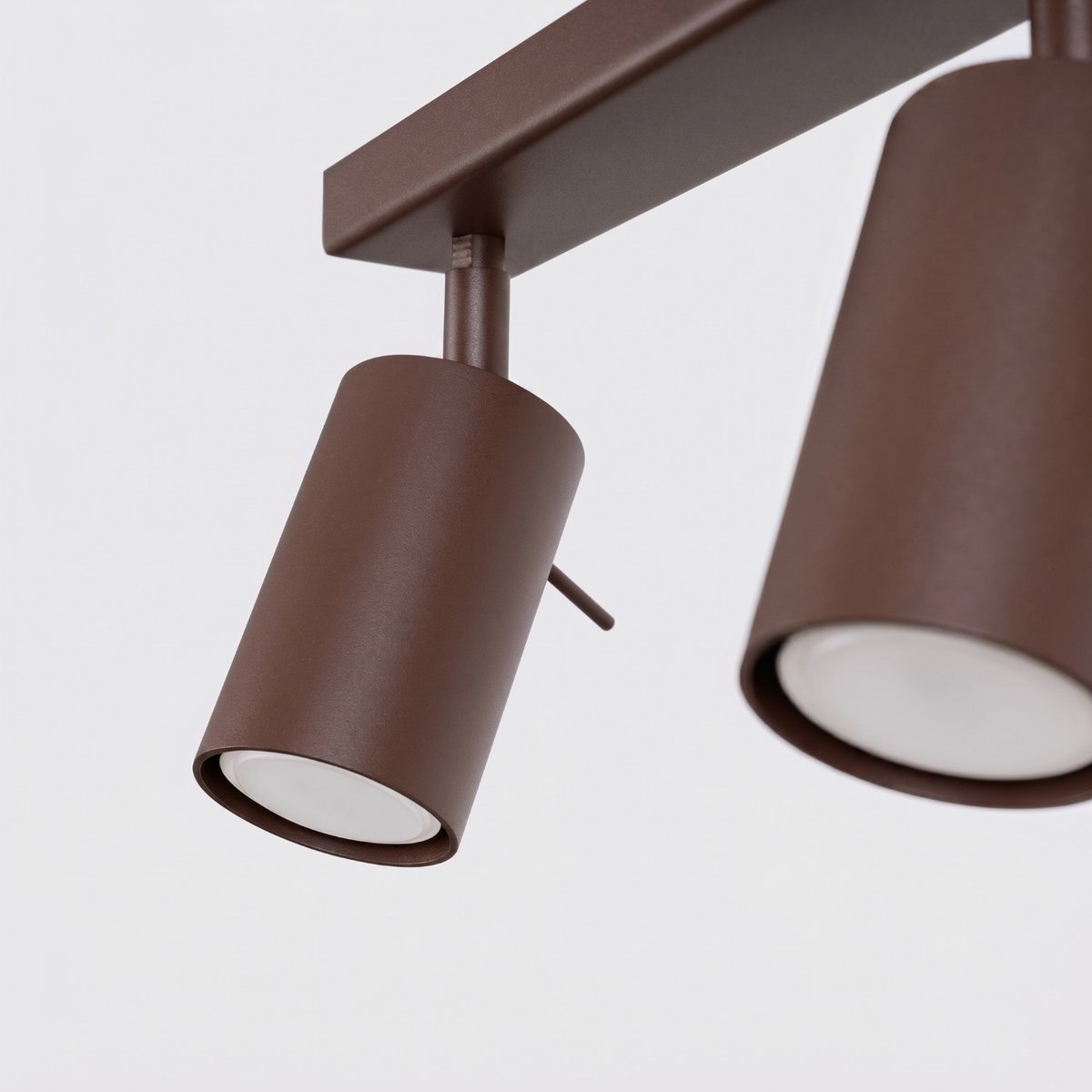 Plafonnier Acier Marron GU10 2 RING marron, EDEN