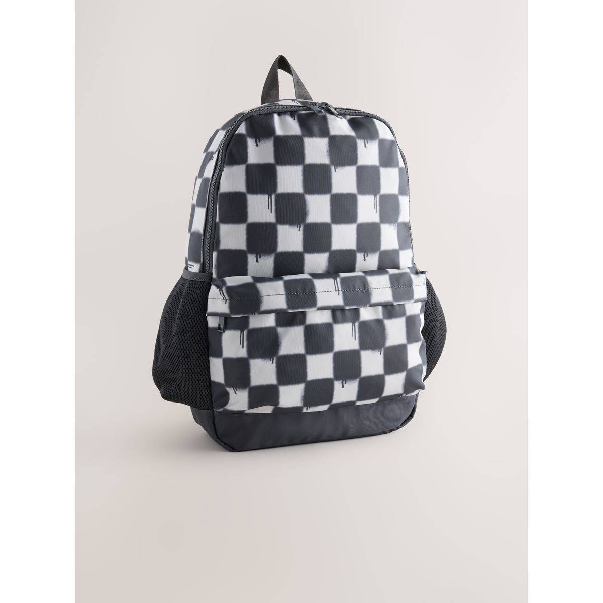 Sac à dos motifs damier monochrome, NEXT