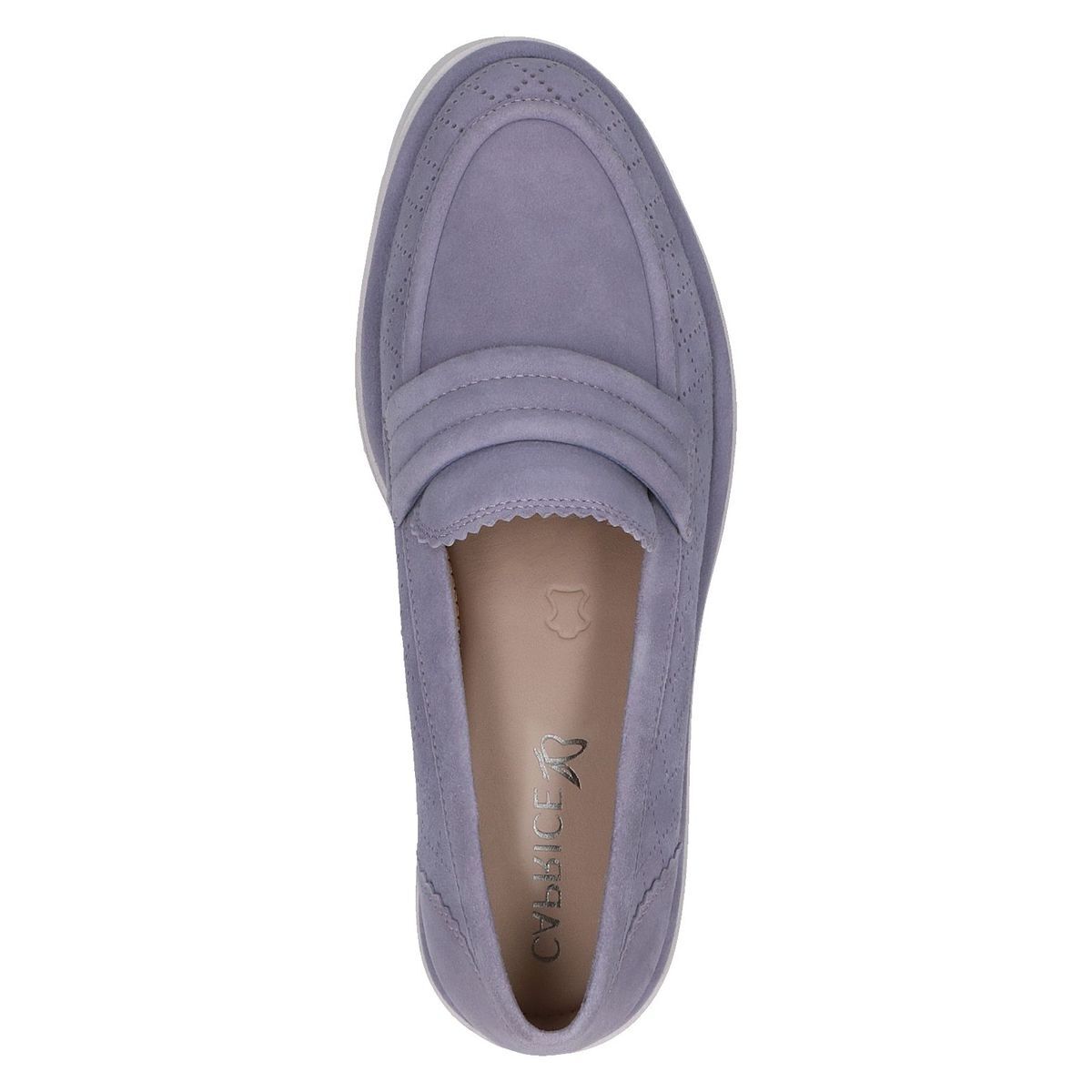 Slipper en cuir transparent poudre, CAPRICE